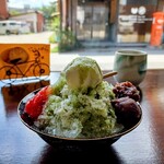ながた茶店 - ♪︎抹茶蜜のかき氷♪︎ (税込¥440)