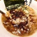 丸銀らーめん - 濃厚焦がしにんにくラーメン（別の日の背脂多め）