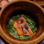 日本料理 柳燕 - 函館の銀鮭「龍銀」と三つ葉