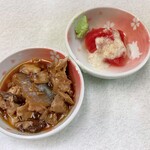 ゆたか食堂 - 鮪の皮煮と山かけ