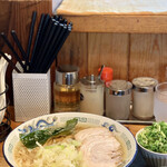 中華蕎麦 春馬 - 朝ラーセット（普）しょうゆに九条ねぎTP