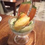 ニコラ - 抹茶とグレープフルーツのパフェ(900円)