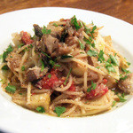 ニコラ - 鯖と筍、木苺のスパゲティ(1500円)