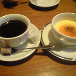 パザパ - コースのデザート　クレームブリュレとコーヒー