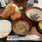 ごますりとんかつ とんき - ランチ＋120円そば