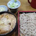 まる満 - 半盛りそばと半カツ丼