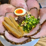 僕家のらーめん おえかき - ふわちゃ1250円+チャーシュー5枚