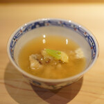 味ひろ - グジの栗蒸しわさび餡　これも震える...