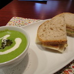 墨繪 - 菜の花のポタージュ＋サンドイッチ