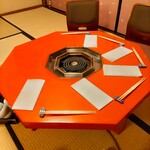 三嶋亭 - 八角形のテーブル