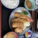 とんかつのつかさ - 料理写真:ミックスフライ定食　¥1387
