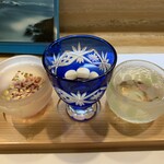 Sasa Sushi - 地酒三種の飲み比べ