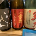 Sasa Sushi - 地酒三種の飲み比べ