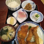 のざき - ミックスフライ定食　小盛