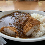 道の駅 オアシスおぶせ - カツカレー、とんかつ断面