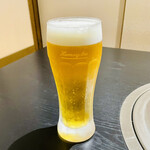 Saran - 生ビール610円、お風呂上がりの喉を潤す。