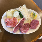 Ginza Suehiro - ・まんぷく食べ比べセット 2名様用 500g 12,000円/税込
      (ヒレ 200g、イチボ 100g、A5ロース 100g、シンタマ 100g)