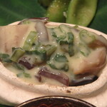 御料理 まつ山 - うさぎの器の中身は・・・鮑　空心菜　木耳