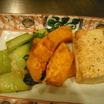 貮拾四番館 - 豆腐、南瓜、青梗菜のバター焼き