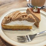 マノン ケーキショップ - 料理写真:和栗のモンブランタルト　しっかり栗クリームとク優しい生クリームにダマンド生地のタルト。美味しいしかない♪