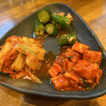炭火焼肉の店 長春館 - キムチ盛合せ 1100円