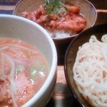 麺のつけ処 - つけ麺（並）+チャーシュー丼（小）