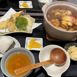 udommatsuyoshi - デラックス煮込み定食1250円麺大盛り＋150円＋おにぎり200円
