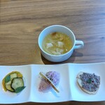 Cafe & Trattoria Polaris - スープと前菜３種盛り