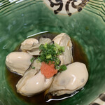 鮨よし - 牡蠣の酢の物  温かくてぷりっぷり