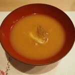 うを徳 - 牡丹海老のスープ（青森 天然ホヤ入り）