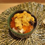 うを徳 - 三色丼（雲丹・いくら・鮑）