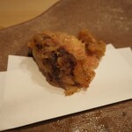 うを徳 - 無花果 天ぷら + 胡麻ペースト