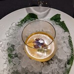 ラ・ロシェル - 冷製スープ かぼちゃのスープ わらび餅入り