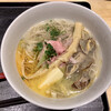 超純水採麺 天国屋 - 料理写真:鶏浅利スープの塩バターラーメン 海老油かけ