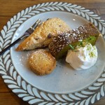 カフェ ノワ - 料理写真:スコーンと抹茶シフォンケーキのプレート！