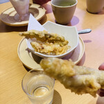 スシロー - ラストはスイーツではなく、天ぷらのわたしwww