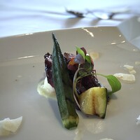 THE BLUE - ◆2品目の前菜「糸島ポークと地野菜のインサラータ（調べましたら、イタリア 南部 カンパニア 地方の サラダらしい）」