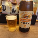 大衆食堂 安ざわ - 瓶ビール（中瓶）は3種から麒麟一番搾りを選んだ！