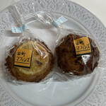 KOMEMACHI Muffins - キャラメルくるみマフィン　290円。 さわやかレモンマフィン　260円。 支払い合計金額　550円。