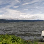 ラーメンとむの - 荒れる諏訪湖♪