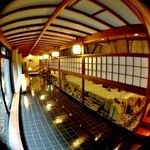 那須温泉　山楽 - 大浴場への通路