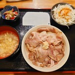 厳選島豚 しゃぶしゃぶ すきやき せいりゅう - ローストポーク丼