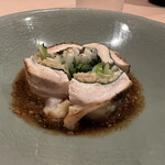 鳥料理 純 - 鶏ムネの薬味巻き