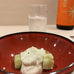 鳥料理 純 - 焼きナスの豆腐ソース