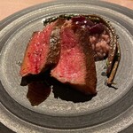 Ris. - 伊賀牛イチボの香草焼き、伊賀米と葡萄のリゾット