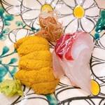 蕎麦割烹  倉田 - 佐島産　真鯛　2.8㎏、　紫海胆