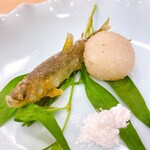 蕎麦割烹  倉田 - 琵琶湖産　鮎、芋団子