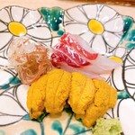 蕎麦割烹  倉田 - 佐島産　真鯛　2.8㎏、　紫海胆