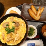 Tori Go Tetsu - 名古屋コーチン親子丼と手羽先唐揚げセット(2,000円)+やわらかレバートッピング(250円)