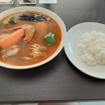 スープカレー MOON36 - チキンやさい(ライス小、辛さ３)1,000円